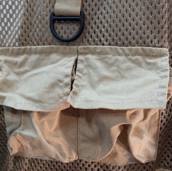 Bass Outdoor America Mesh Ammo Tactical Hunting Hiking Beige L/XL Fishing Vest - Picture 10 of 16